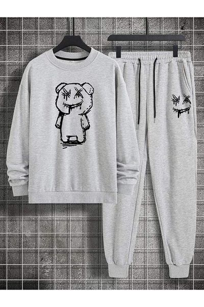 JANSO GROUP -Unisex Tracksuit Set Dangerous Toy Printed 3 Yarn Compact Fabric (Cotton Inside)