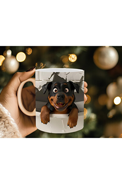 Evion Dog in a Tub 3D Porcelain Mug - Gift Mug - Printed Mug
