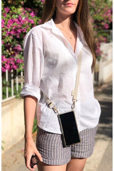 HOJA Store لينو كريما آيفون 11 حزام الكتان سيليكون حلقة الهاتف حالة حزام الهاتف