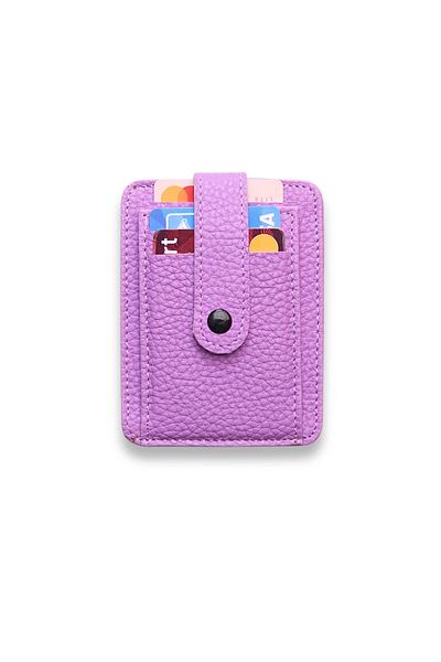 VANİLLA COLLECTİON Unisex Minimal Thin Model Lilac Credit Card Holder & Business Card Holder & Wallet & Portfolio