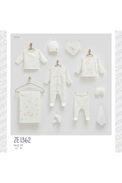 Caramell Zürafa ve Aslan Desenli 10'lu Set Hastane Çıkışı Yeni Sezon