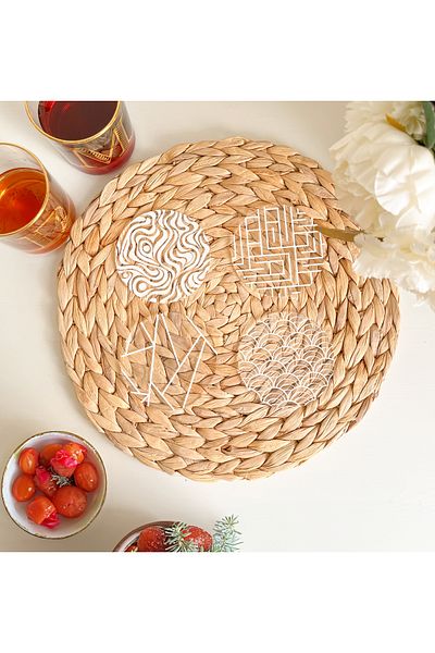 arslart Geometric and Wavy Transparent Coasters - Plexiglass