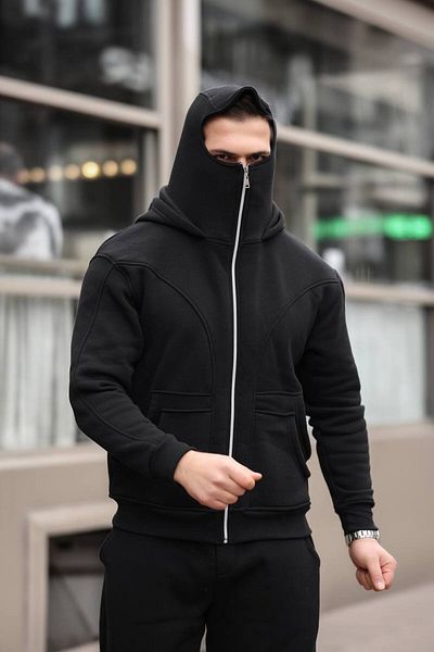 Gameyal Unisex Snow Mask Sweatshirt with Overize Zipper