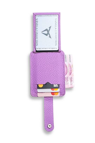 VANİLLA COLLECTİON Unisex Minimal Thin Model Lilac Credit Card Holder & Business Card Holder & Wallet & Portfolio