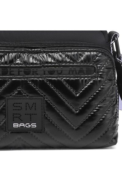 SMART BAGS Geantă de damă cu curea încrucișată din material strălucitor 3249