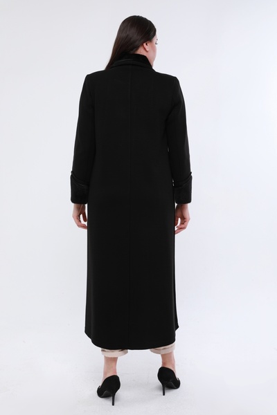 Laden Γυναικείο πλεκτό από ατσάλι Plus Size Furri Hijab Χοντρή ζακέτα Χειμερινό Πλεκτό Μαμά Παλτό