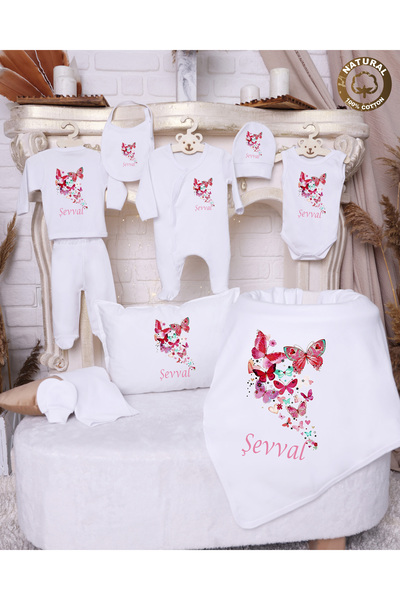 yzc home size dair... K25 ملابس أطفال مطبوعة بأسماء مخصصة، 10 قطع بيضاء، إصدا...