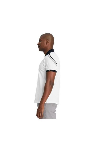 Ellesse Λευκό ανδρικό μπλουζάκι με φερμουάρ με λαιμόκοψη Em169