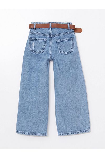 LC Waikiki Pantaloni de jeans pentru fete LCW Kids cu talie elastică reglabilă