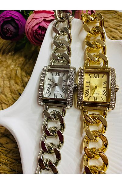 Spectrum Stylish Stone Detailed Wristwatch