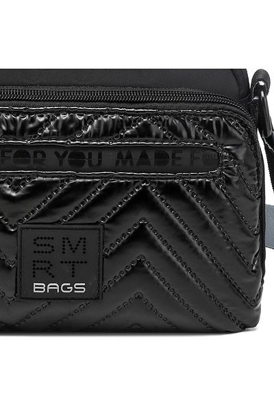 SMART BAGS Geantă de damă cu curea încrucișată din material strălucitor 3249