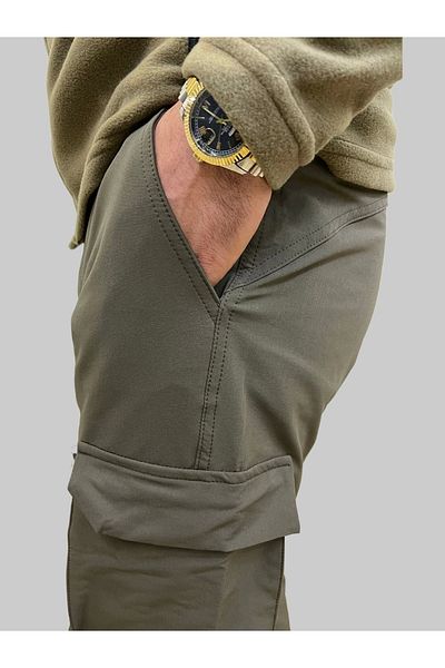daniel milano Men's Tactical Straight Leg Parachute Khaki Cargo Pants