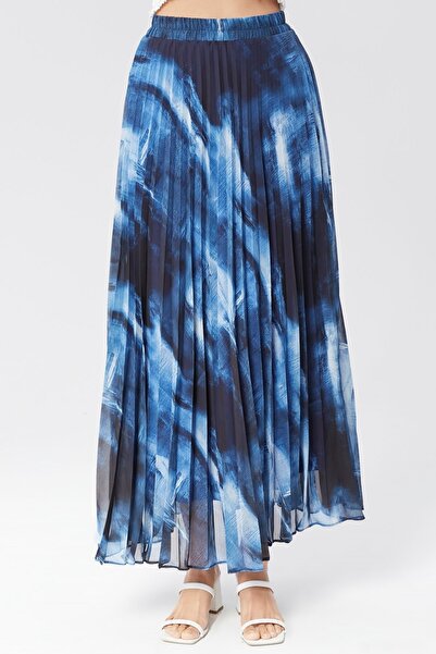 sehatex Плісирована шифонова спідниця - на талії на резинці та підкладка, Qys