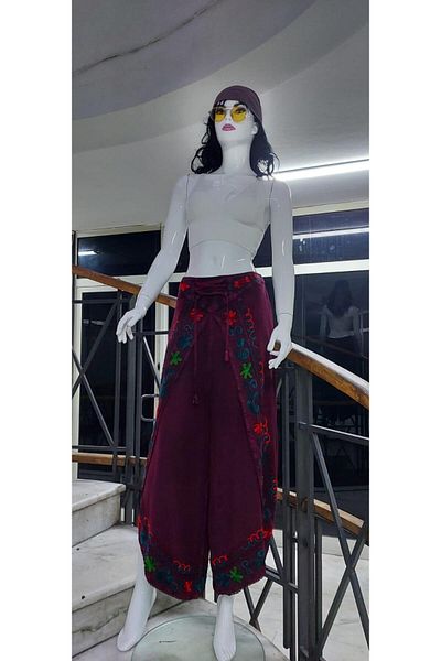 EREN STYLE Authentic Embroidered Harem Baggy Pants (100 cm)