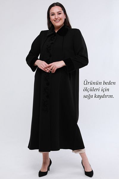Laden Tricoturi Tricotat din oțel Lână pentru mamă de mărime mare Cardigan lung și gros Hijab