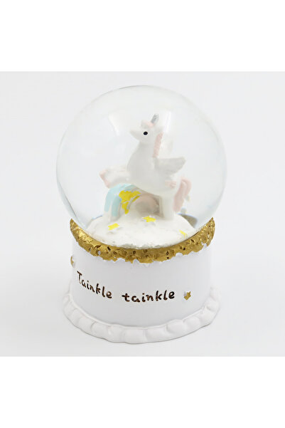 enyareshome Unicorn Gökkuşağı Işıklı Kar Küresi 9 cm Hediyelik