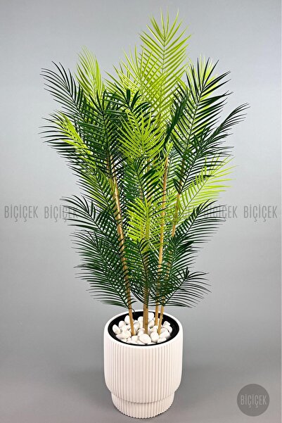 BİÇİÇEK YAPAY AREKA PALMİYESİ 6 GÖVDE GALA SAKSIDA YOĞUN YAPRAKLI