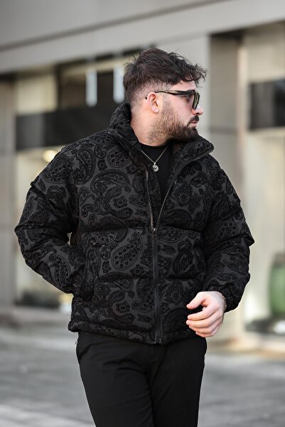 MİS MODA ERKEK DESENLİ KIŞLIK ŞİŞME MONT