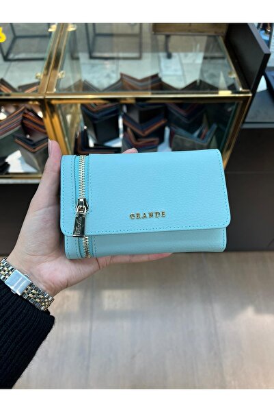 Deriza Grande 2639 - Mint Green Genuine Leather Women's Wallet