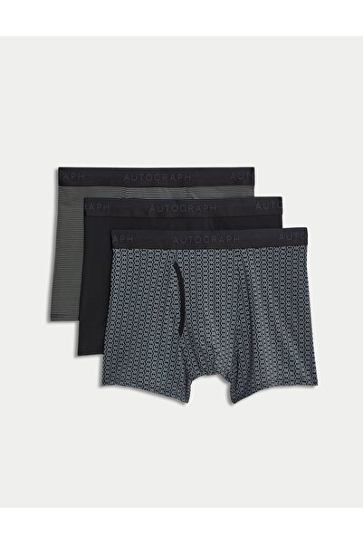 Marks & Spencer 3'lü Desenli Microskin Trunk Seti