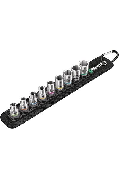 STOREMAX Belt 4 Zyklop Socket Wrench Set, 1/4 Inch Drive, 9 Pieces