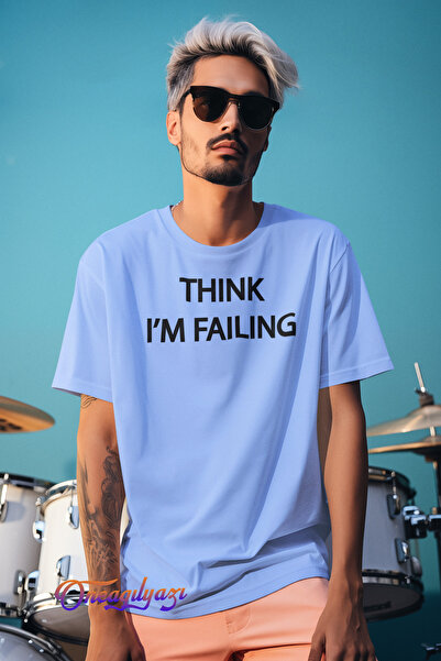 oneagılyazı فكر في تي شيرت مطبوع كبير الحجم