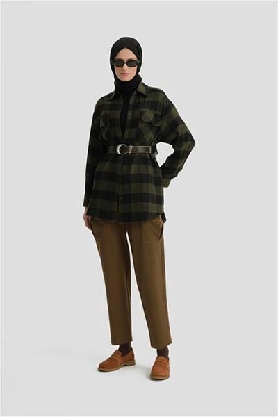 Armine Lumberjack Shirt with Flap Pocket Ort3637 Green