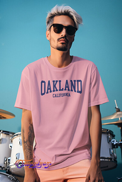 oneagılyazı تي شيرت كبير الحجم مطبوع عليه أوكلاند