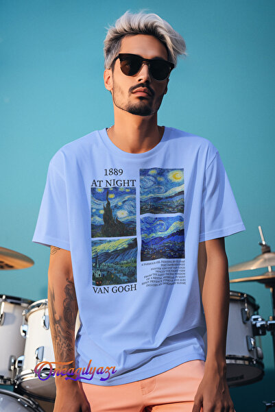 oneagılyazı Μπλουζάκι με στάμπα Van Gogh Oversize