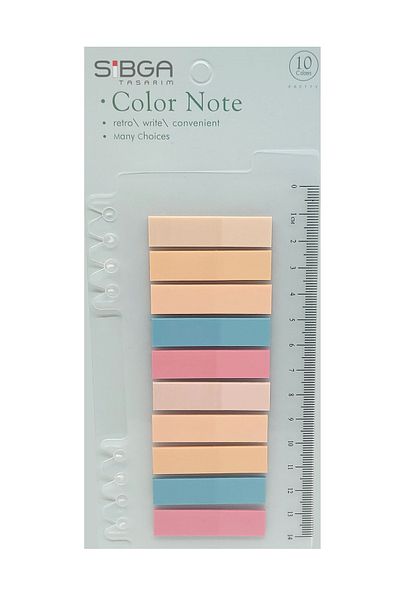sibga tasarım Transparent Colored Post-It Note Paper - 200 Sheets Bookmark Sticker