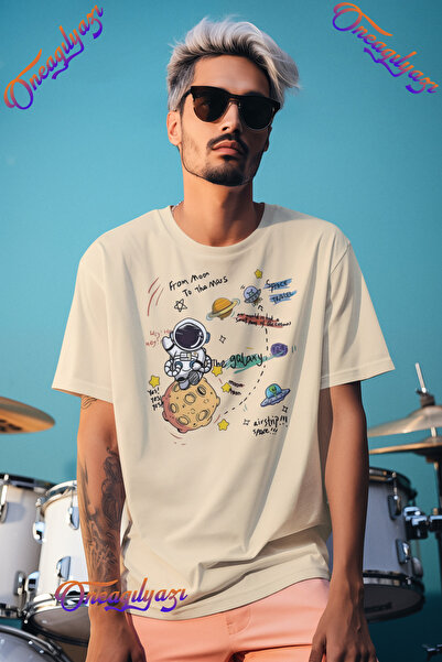 oneagılyazı Astronaut Printed Oversize T-shirt