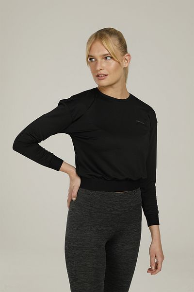 lumberjack CT391 MILA MESH TOP Дамска черна тениска 100582829