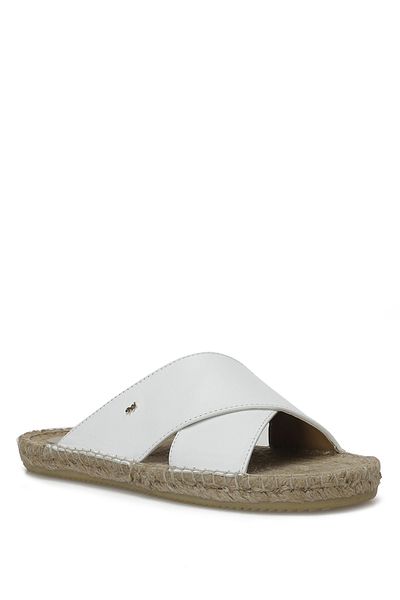 Nine West Cico 3fx Białe Płaskie Kapcie Damskie