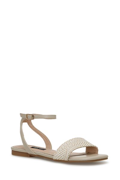 Nine West Ararat 4fx - Beige flache Sandalen für Damen