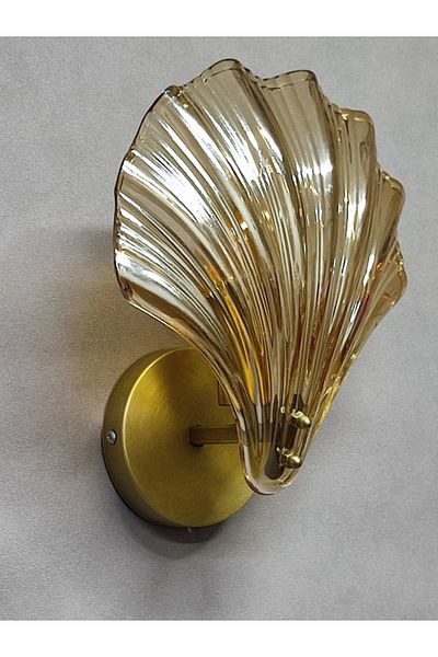 NOONLUX DESIGN&LIGHTING Honey Color Sconce Shell Oyster - Home, Entrance, Living Room, Living Room and Bedroom