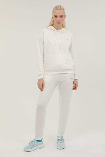 lumberjack W-sn80 Basic Kapşonlu 2'li Ekru Kadın Sweat