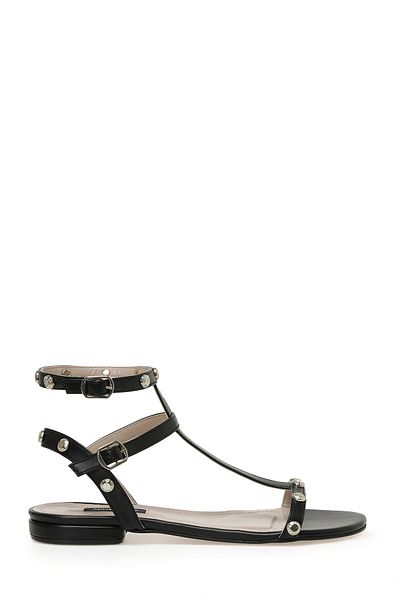 Nine West Lalley 3fx Schwarze flache Damensandalen