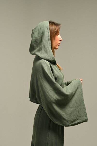 Tfifty Pamuklu V Yakalı Kapüşonlu Bluz