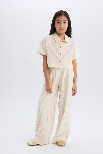 DeFacto Girls Wide Leg Wide Leg Cotton Pants D9132A825Sp