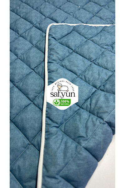 SAFYÜN Saf Yün Marka Yıkanabilir Mavi Yorgan Merinos Kuzu Yünü