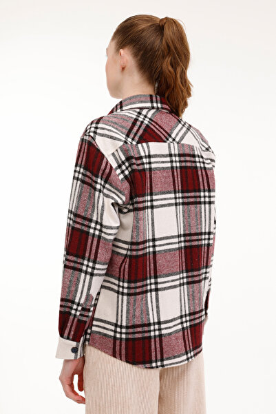 lumberjack CW80846-006 I23 Kırmızı Kadın Gömlek