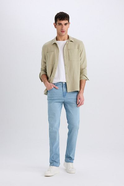 DeFacto Regular Fit Basic Solid Long Sleeve Shirt D8876Ax25Sp