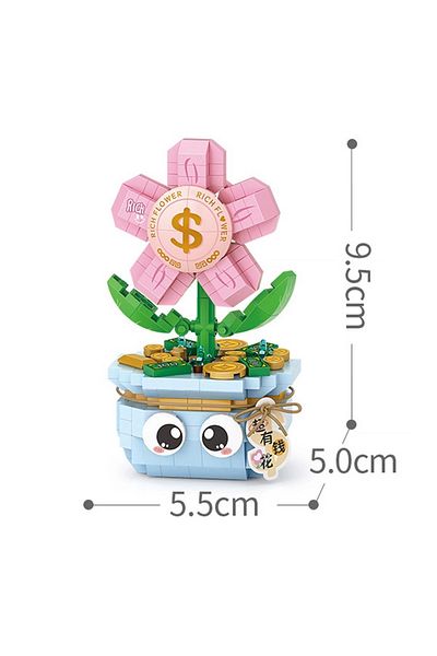 Doğan Oyuncak Dünyası 350 Pieces Micro Block Coin Flower - Loz Mini Lego Set