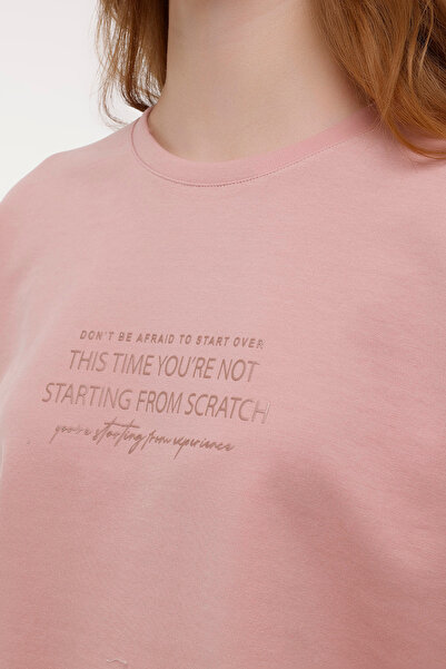 lumberjack WL CARLA-B 16 4PR Açık Pembe Kadın Sweatshirt