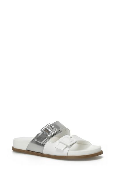 Nine West Flache Damen-Hausschuhe von Mistral 4fx in Off-White