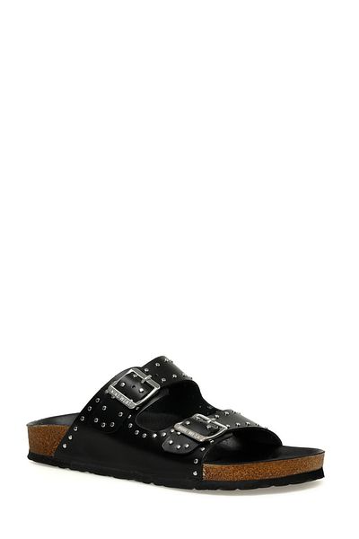 Nine West Mictan 4fx Czarne Damskie Płaskie Kapcie