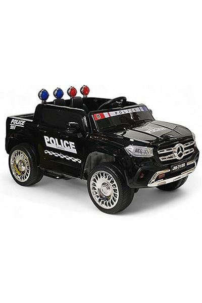 ALBADER Electric Police Ride On Car Mercedes Pickup With 4 Motors, Toy Car Baby, Electric Car