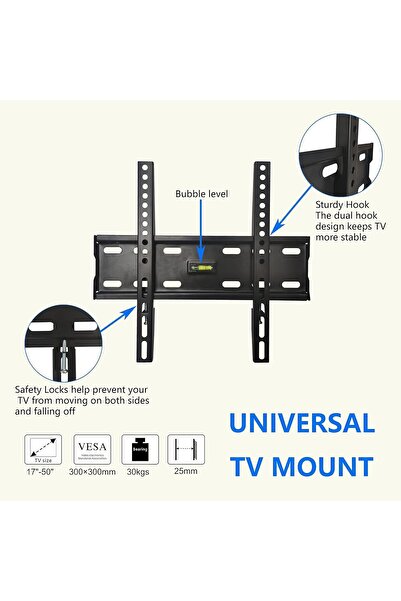 Stargold SG-811FB Wall Mount Bracket for 17-50 inch Screen by STARGOLD, Black - 300 × 300 mm