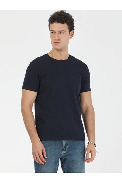Kip Μπλουζάκι με βαμβακερό μείγμα Navy Blue Crew Neck