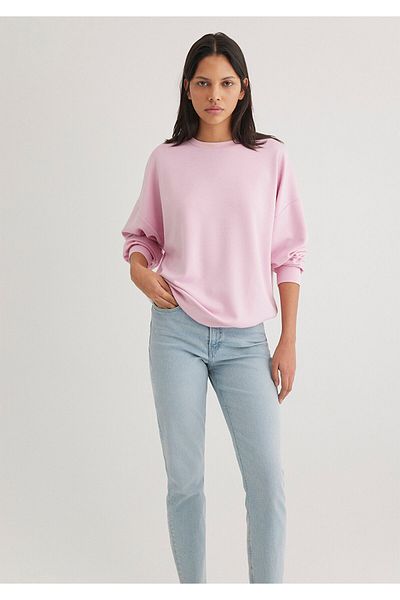 Mavi Lux Touch Tencel Tm - Crew Neck Pink Modal Sweatshirt 168837 -71117